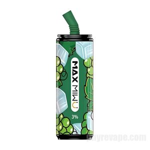 Max Miwu Coke Tin E-cigg För Engångsbruk 3% # Saftiga Gröna Druvor 12 Ml